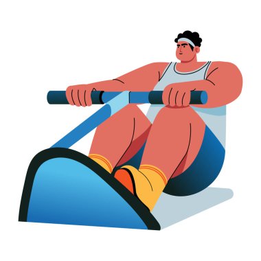 Kürek makinesinin düz bir çizimi