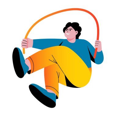 Atlama ipinin düz bir çizimi