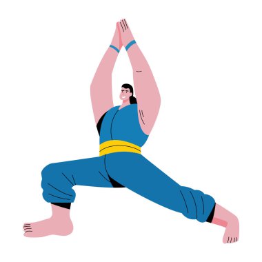Yoga pratiğinin düz bir çizimi