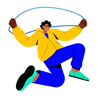 Bant egzersizinin düz bir çizimi