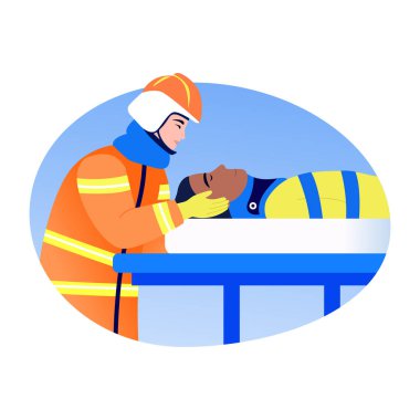 Acil kurtarma operasyonunun düz bir çizimi