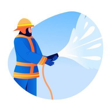 Hortum spreylemenin düz bir çizimi