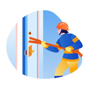 Sıkışık kapının düz bir çizimi