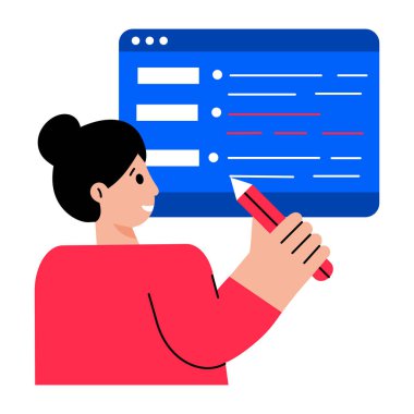 Bir ağ geliştiricisinin düz bir çizimi