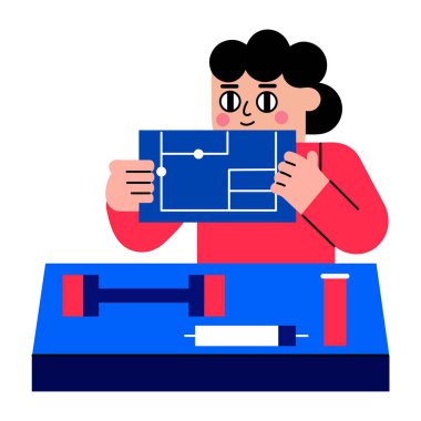 Karakter birleştirme bileşenlerini gösteren düz çizim