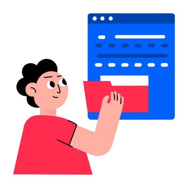 Veri depolama karakteri çizimi düz biçimli