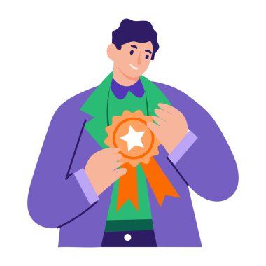 Kazananı gösteren düz bir çizim