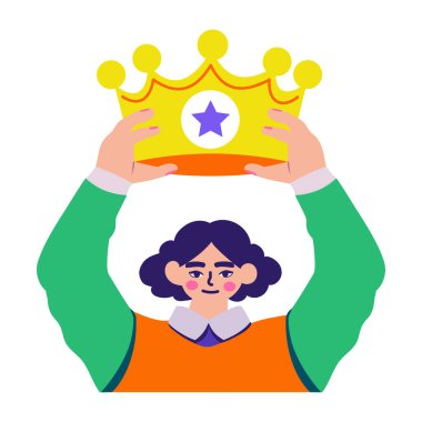 Kazanan tacın düz bir çizimi