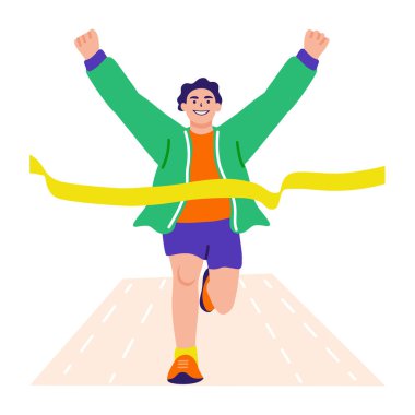 Bitiş çizgisinin düz bir çizimi