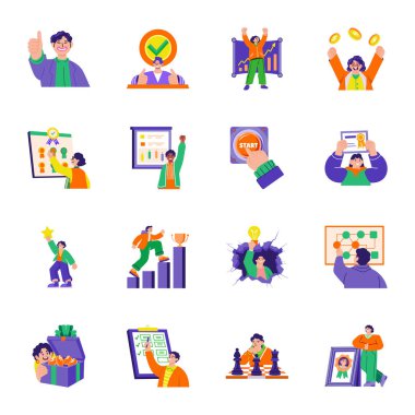 Başarı ve Başarı Paketi Düz Biçim Resimleri