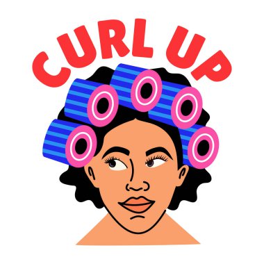 Düz stil kıvrımlı bir etiket