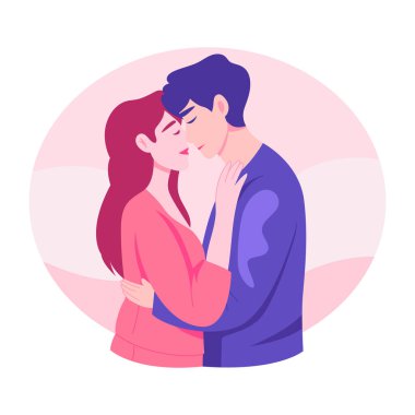 Eş kucaklaşmasını gösteren düz bir çizim