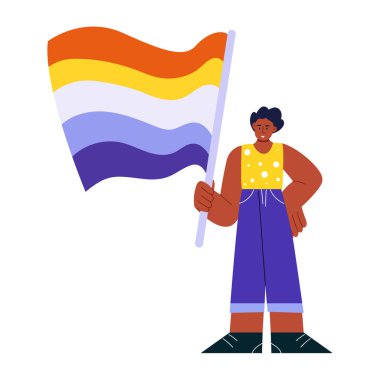 Transeksüel görünürlüğünü gösteren düz bir çizim