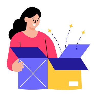 Tatmin olmuş bir müşteriyi gösteren düz bir resim