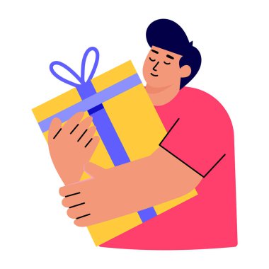 Alınan bir karakteri gösteren düz biçim illüstrasyonu