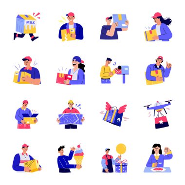 Teslimat Düz Biçimli Çizimler Koleksiyonu 