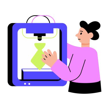 Katkı maddesi imalatını gösteren düz biçim illüstrasyonu