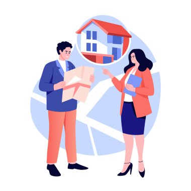 Bir simsarı gösteren düz bir resim