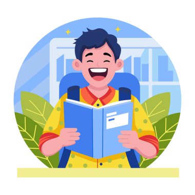 Öğrencilerin gülüşünü gösteren düz bir resim.