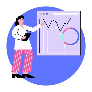 Veri analizini gösteren düz bir resim