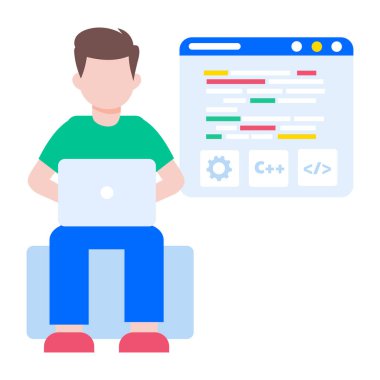 Modül kurulumunu gösteren bir düz biçim illüstrasyonu