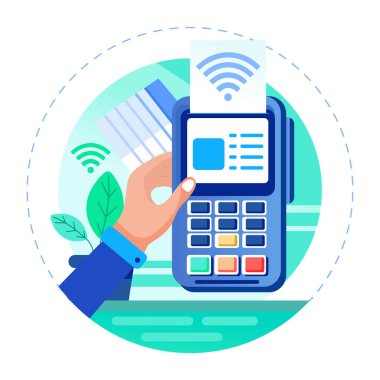 Ödemeleri gösteren düz bir illüstrasyon