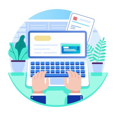 Dengeyi gösteren düz bir biçim çizimi