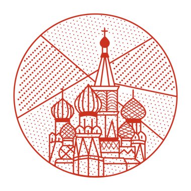 An outline style illustration depicting saint basil