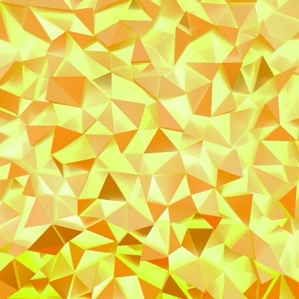 Fondo Triangular Geométrico Renderizado Amarillo Abstracto —  Fotos de Stock