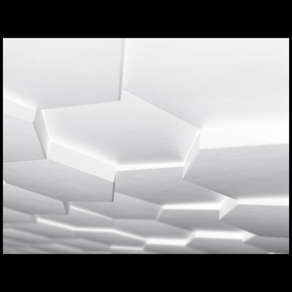 Abstract white 3D render geometric polygon facet background