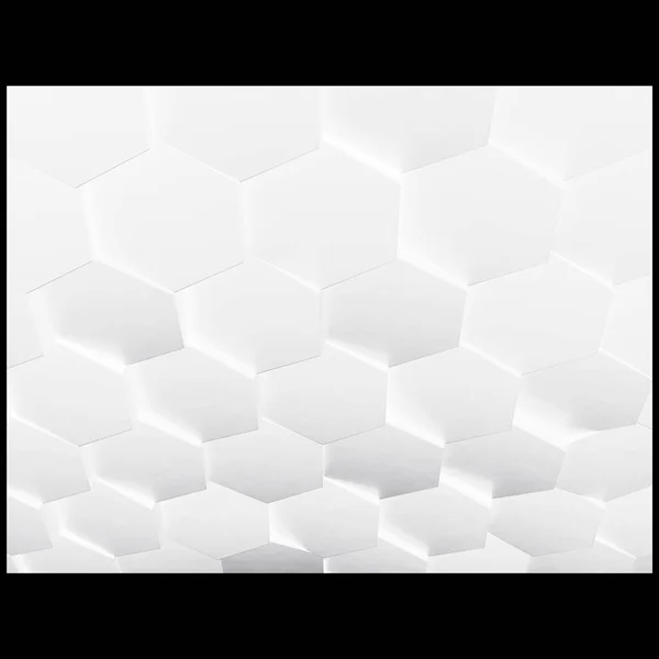 Abstrakcyjny Biały Renderowania Geometrycznego Wieloboku Tło — Zdjęcie stockowe
