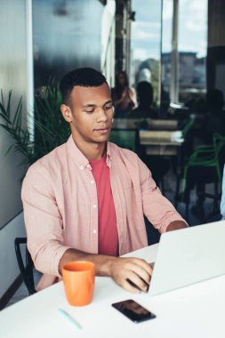 Web sitelerini programlamak için dizüstü bilgisayar uygulaması kullanan çok ırklı erkek bilişim uzmanları, yeni çağdaş ağlarda yazılım ve veritabanını güncelleyen yetenekli gençler