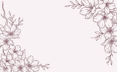 Kiraz Çiçeği Hattı Sanat. Modaya uygun çiçek dalları ve çiçekler. Botanik Çizgisi Sanat Sakura Koleksiyonu. El yapımı sanat eseri kiraz çiçekleri. Lüks Çiçek Sanatı. Kiraz Çiçeği Özeti