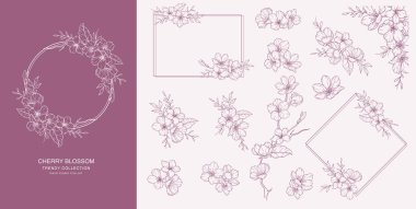 Kiraz Çiçeği Hattı Sanat. Modaya uygun çiçek dalları ve çiçekler. Botanik Çizgisi Sanat Sakura Koleksiyonu. El yapımı sanat eseri kiraz çiçekleri. Lüks Çiçek Sanatı. Kiraz Çiçeği Özeti