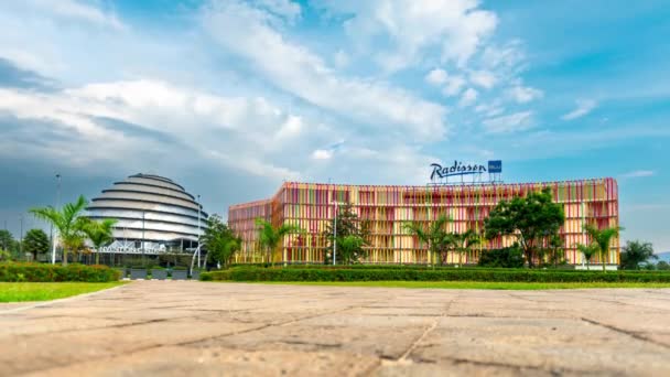 Kigali Rwanda August 2022 Time Lapse Kigali Convention Centre Raddison — Stock video