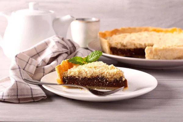 Shoofly Pie American Pie Made Molasses Served — Stock Photo, Image