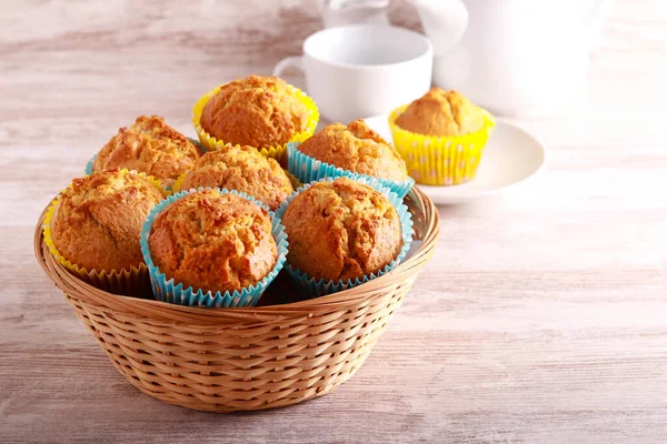 Homemade Muffins Dried Apricot Coconut — Stok fotoğraf