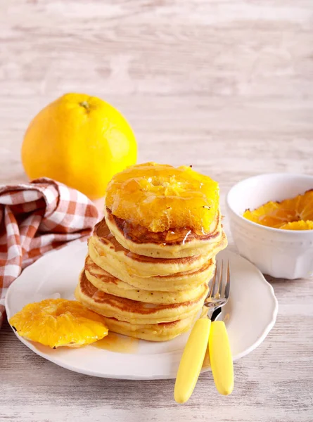 ローストオレンジとリコッタケーキ — ストック写真