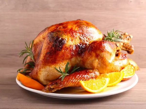 Roast Glazed Spicy Whole Turkey — Stock Photo, Image