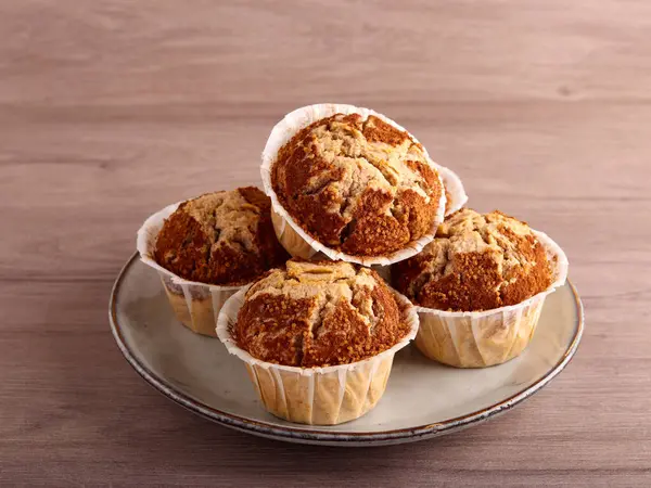 Muffins Canela Vegana Plato — Foto de Stock