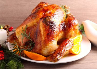 Baharatlı Noel hindisi.
