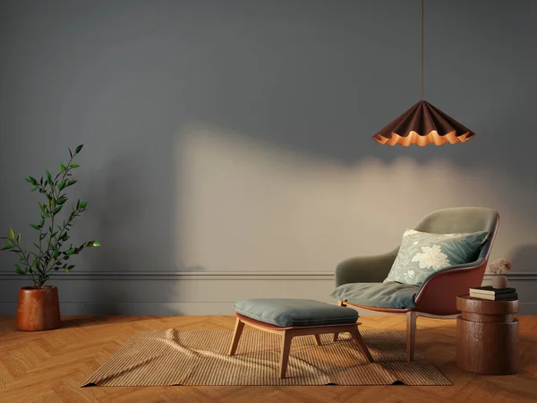 Lazy Armchair Room Sun Light Rendering — Stock Photo, Image