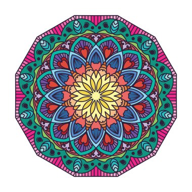 Floral colorful mandala pattern design
