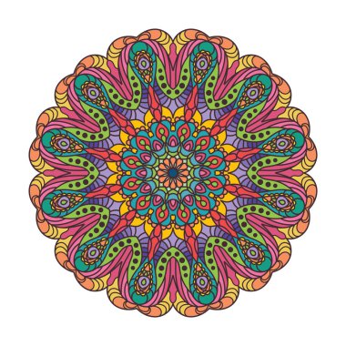 Decorative colorful mandala pattern design