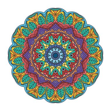 Intricate colorful mandala pattern design