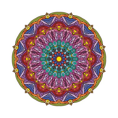Decorative colorful mandala pattern design