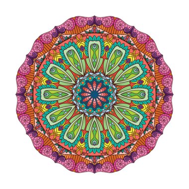 Decorative colorful mandala pattern design