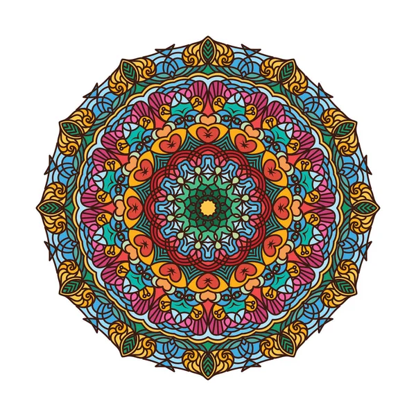 Diseño Complejo Colorido Patrón Mandala — Vector de stock