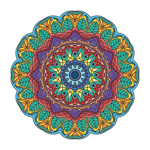 Conception Complexe Motif Mandala Coloré — Image vectorielle