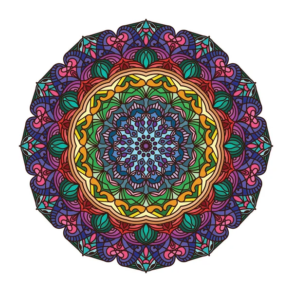 Complex colorful mandala pattern design